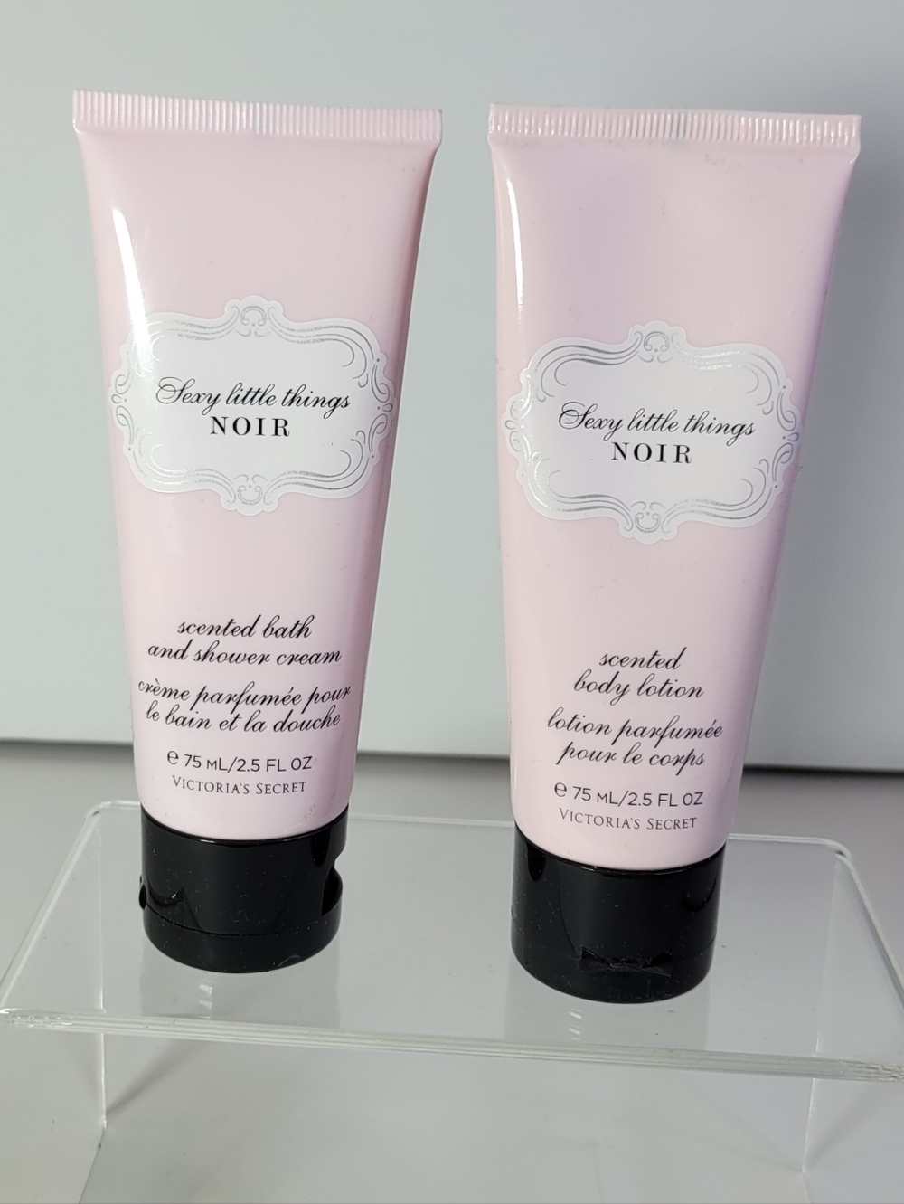 Victoria's Secret NOIR Scented Bath Shower Cream Wash & Scented Lotion 2.5 oz ea